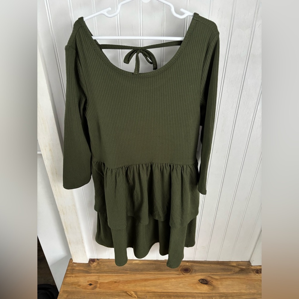Epic Threads Kids Casual Dress in Olive Green